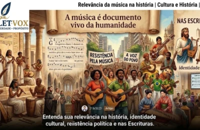 Flauta de osso antiga e partitura medieval simbolizando a relevância da música na história humana