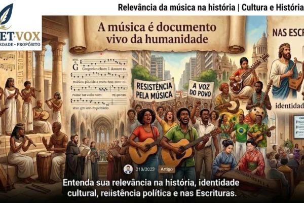 Flauta de osso antiga e partitura medieval simbolizando a relevância da música na história humana